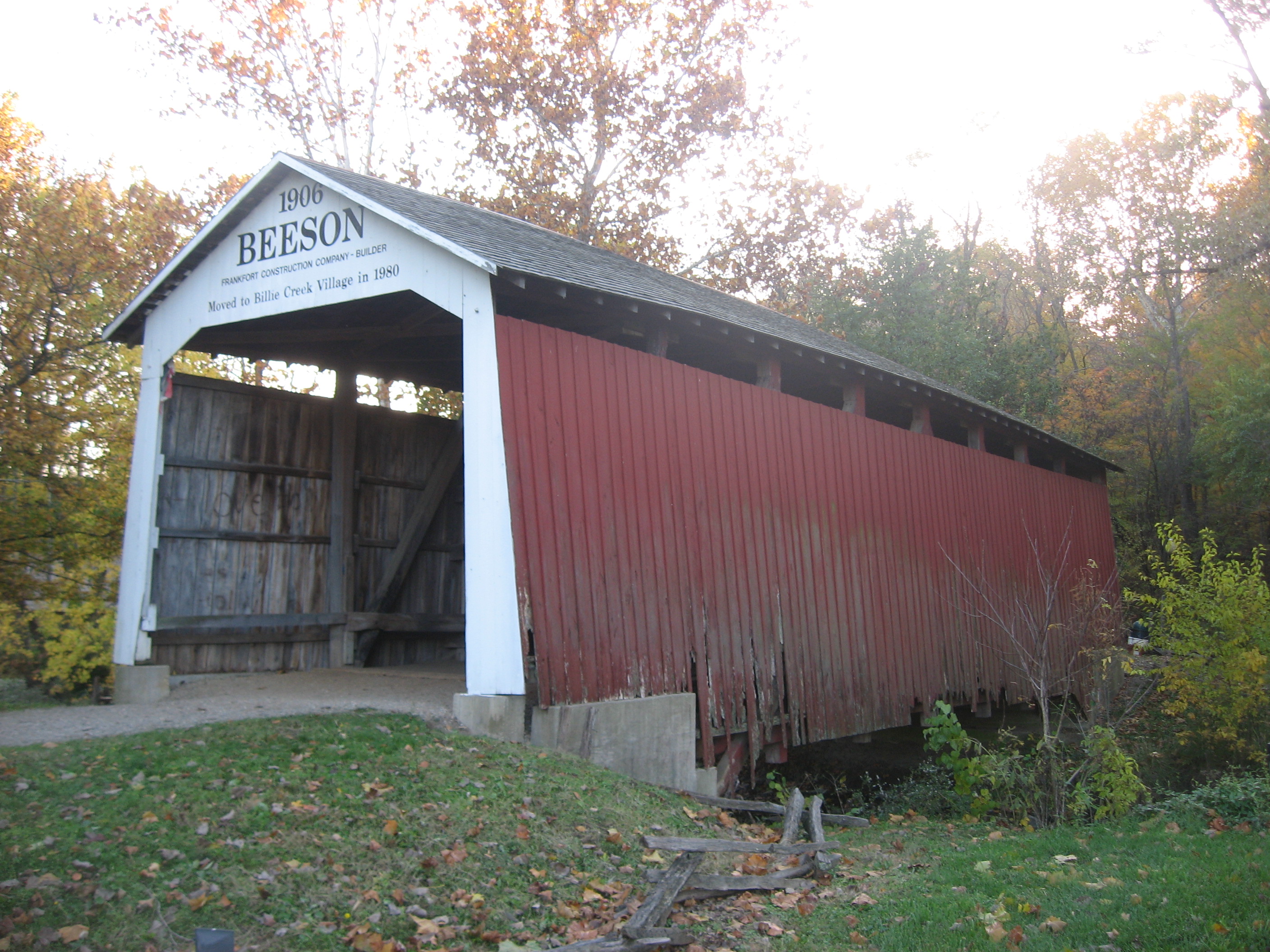Historic covered bridge in Indiana